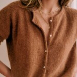 Sezane Gaspard Cardigan Camel - Size XXS